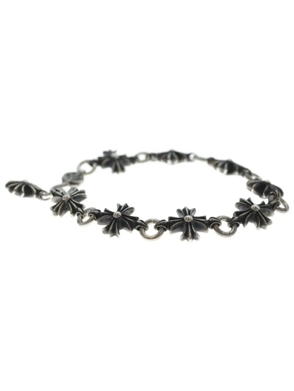 Chrome Hearts CO CH Plus Cutout Bracelet Silver